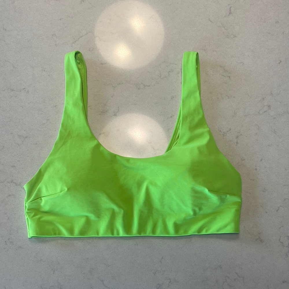 H&M bright green bikini top (Women’s size 10)- like new condition/barley worn